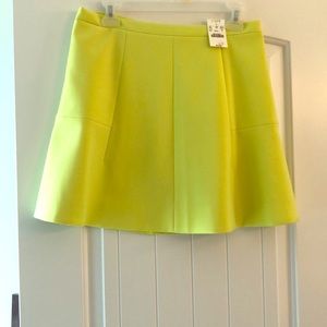 J Crew Neon Flair Skirt NWT